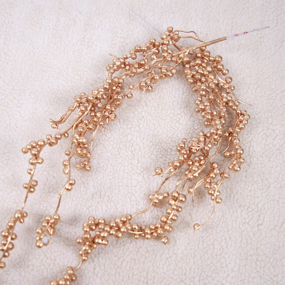 

5Pcs Household Artificial Berry Picks Shooting Props DIY Accessory (Golden)