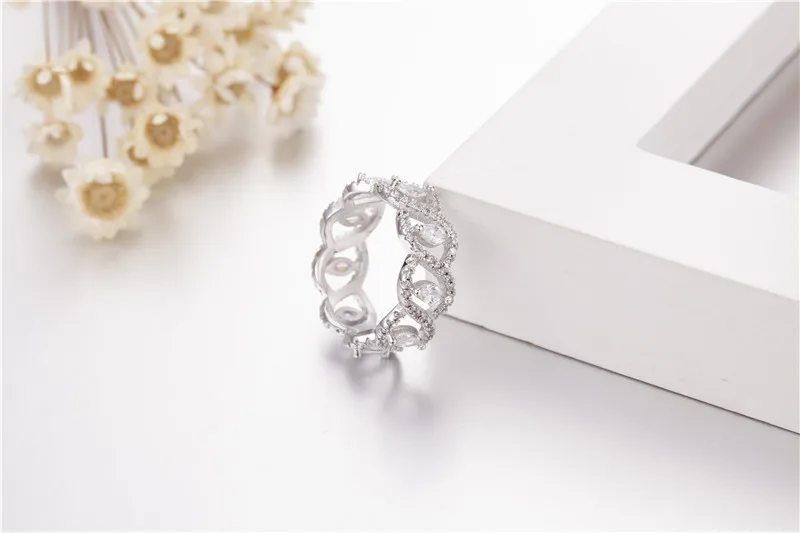 Женское Обручальное кольцо из серебра 925 пробы с фианитом|Кольца| |