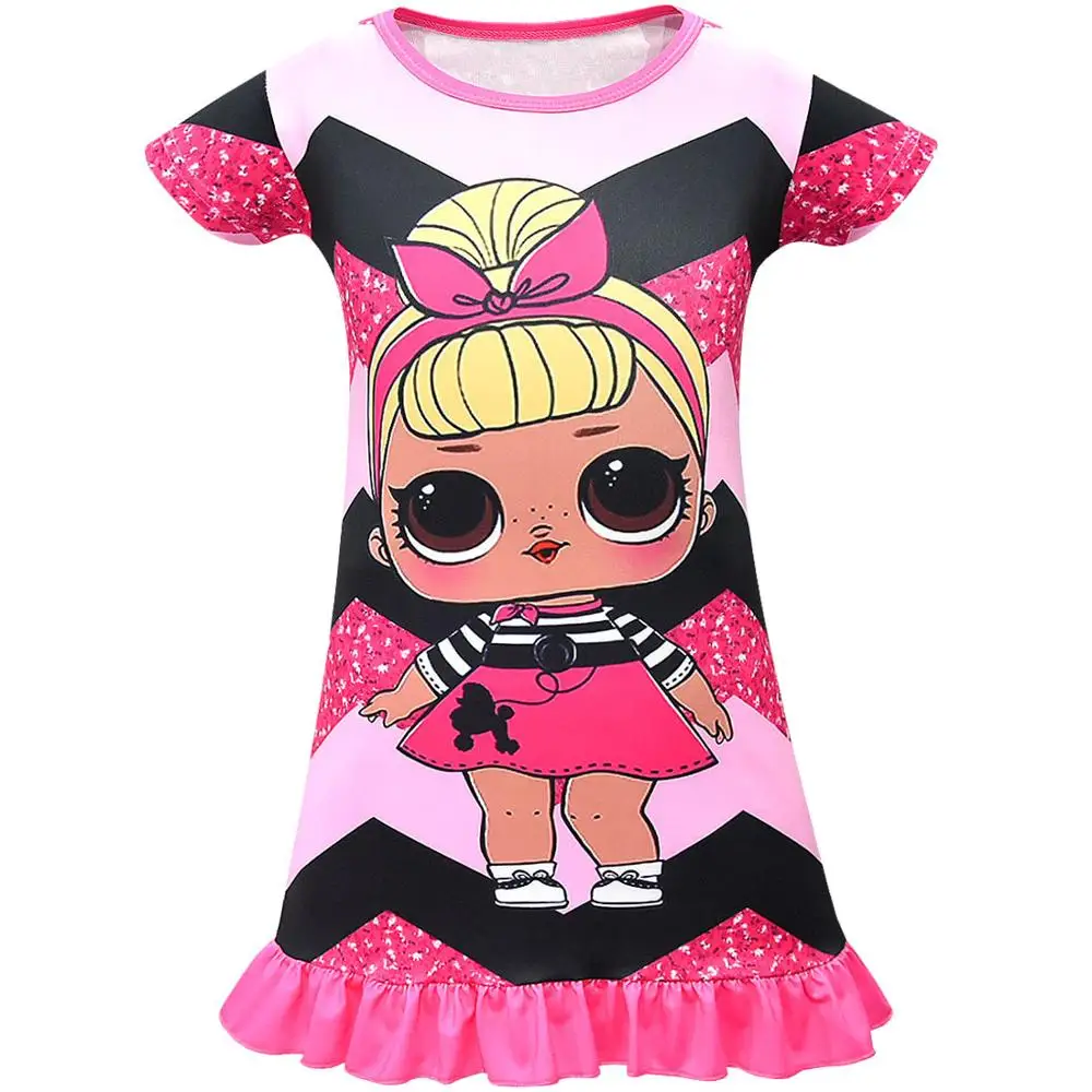 Пижама для девочек с принтом в виде куклы на лето | Детская одежда и обувь