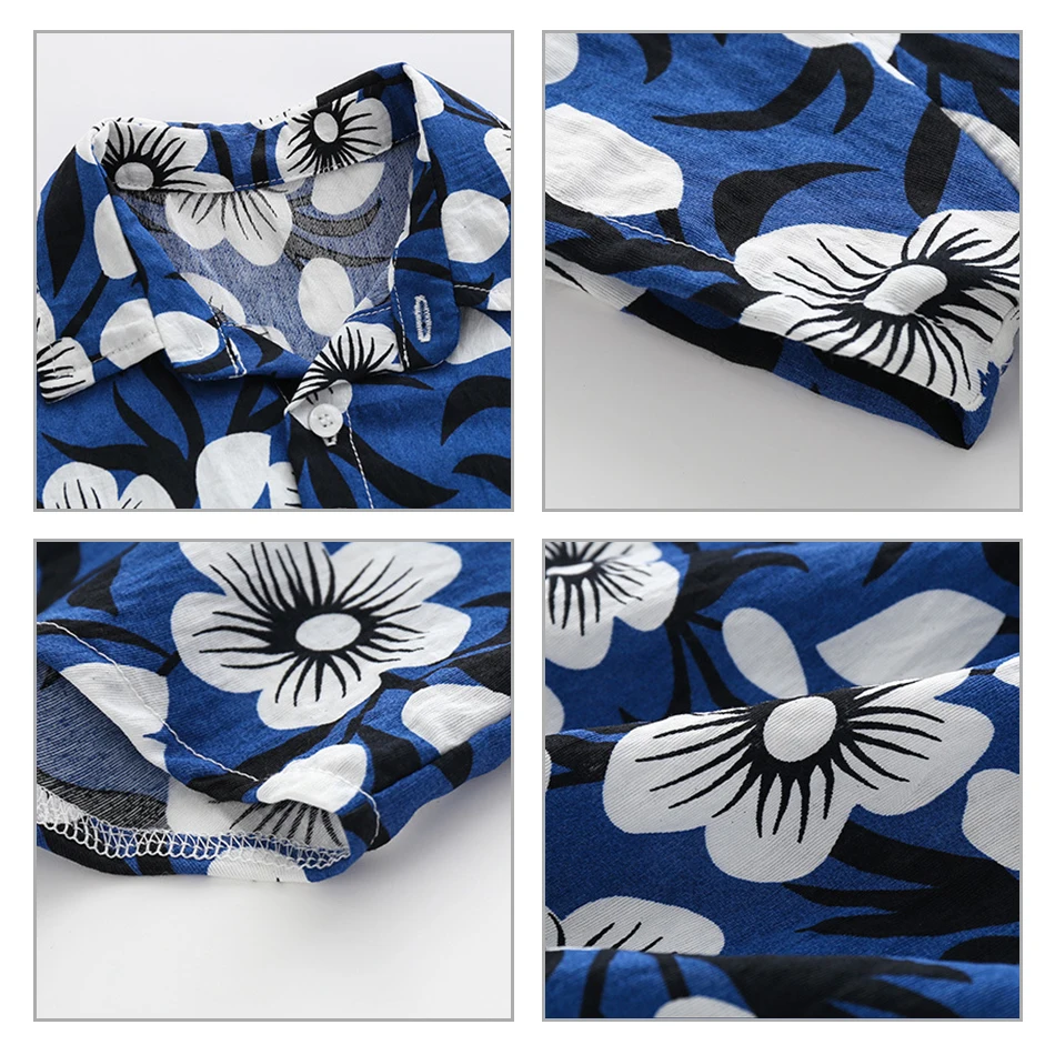 

1-6Years Kids Boy Shirt Lapel Beach Top Short Sleeve Leaf Printed Buttons Seaside Holiday Summer Clothes Hawaiian