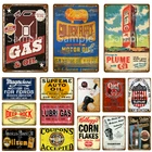 Лубрид, мотор газа, нефть, металл, оловянные знаки, настенный плакат, винтажный художественный плакат, картина, тарелка, АЗС, паб, клуб, гаражное украшение YL061