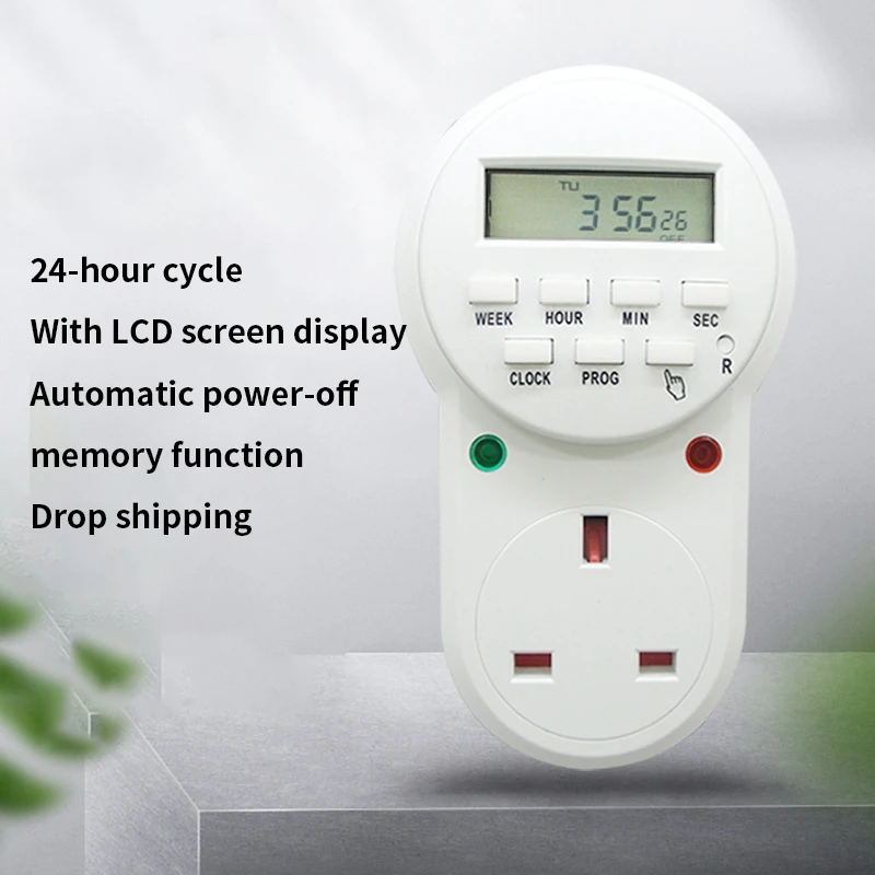 2PCS Socket 13A British Standard Cycle Timer Switch Hong Kong Timing Conversion Cocket UK Plug | Обустройство дома