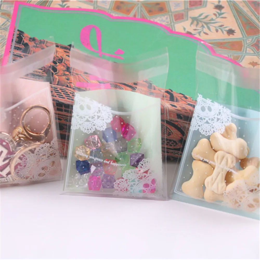 Оптовая продажа 50 шт./лот милые пластиковые пакеты для упаковки печенья конфет