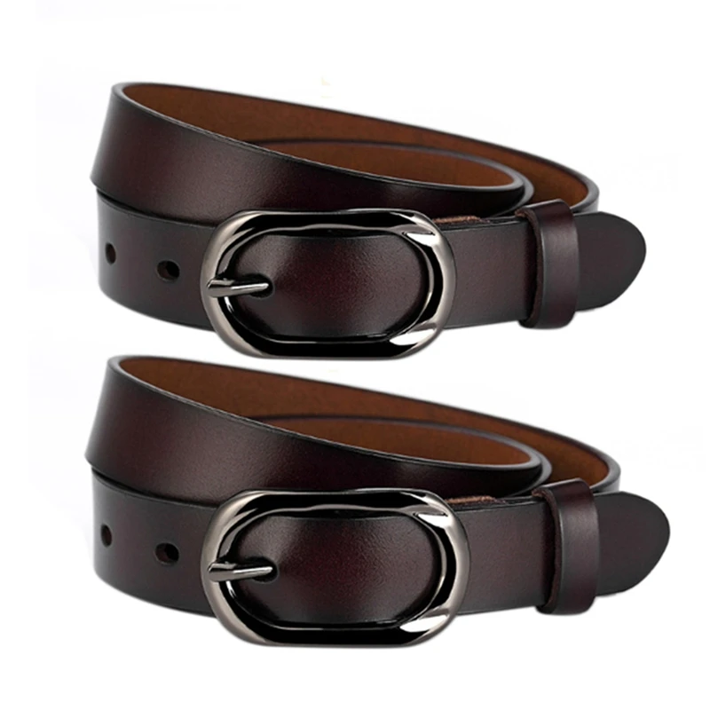 

Retro Female Jeans Belt With Pin Buckle,With Punch Pin Brown