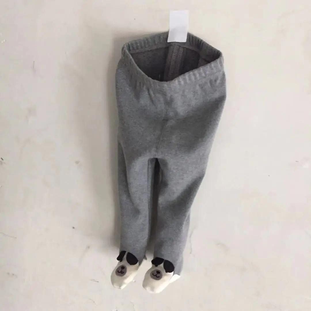 Весна осень милый рисунок медведя для мальчика Детские хлопковые леггинсы с