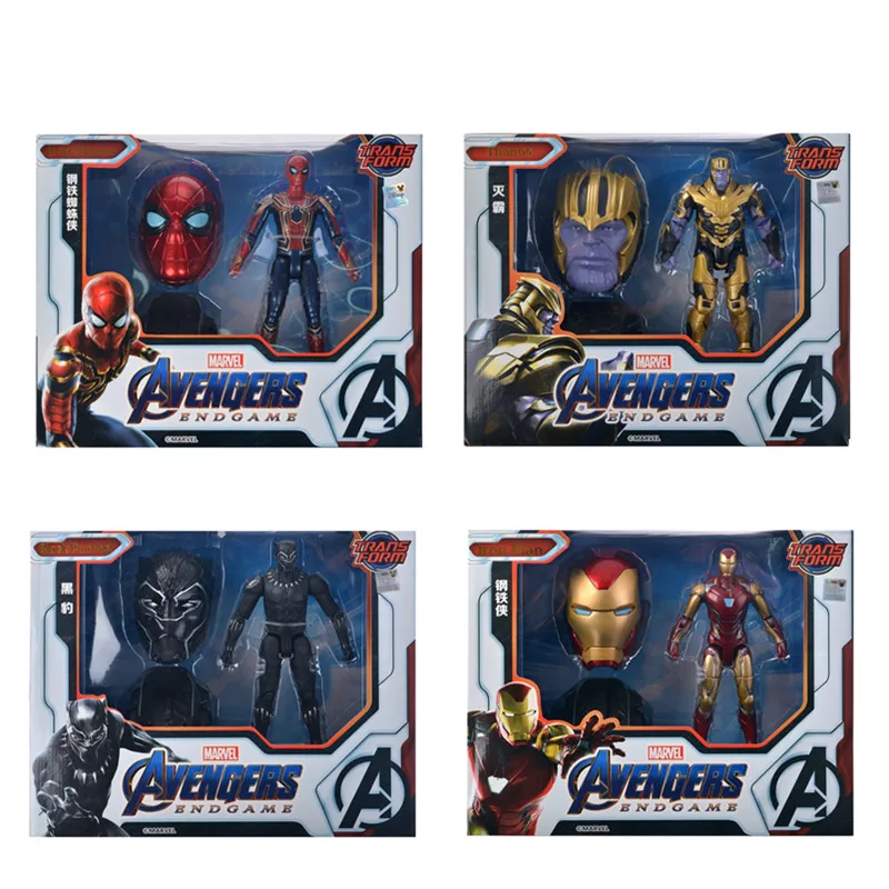 

Avengers Thanos Iron Man Black Panther Spiderman Action Figure Model Toys For Children's Birthday Gifts