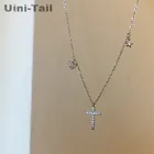Ожерелье из серебра 925 пробы в виде креста