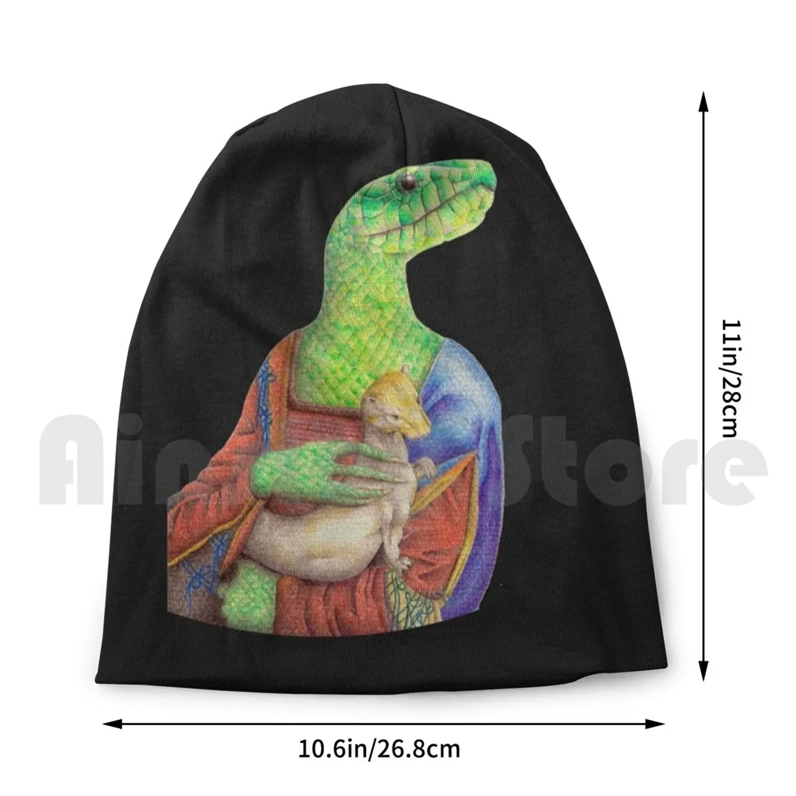 Облегающие шапки злых леди Эрмина вязаная шапка хип-хоп змея давичи да Винчи