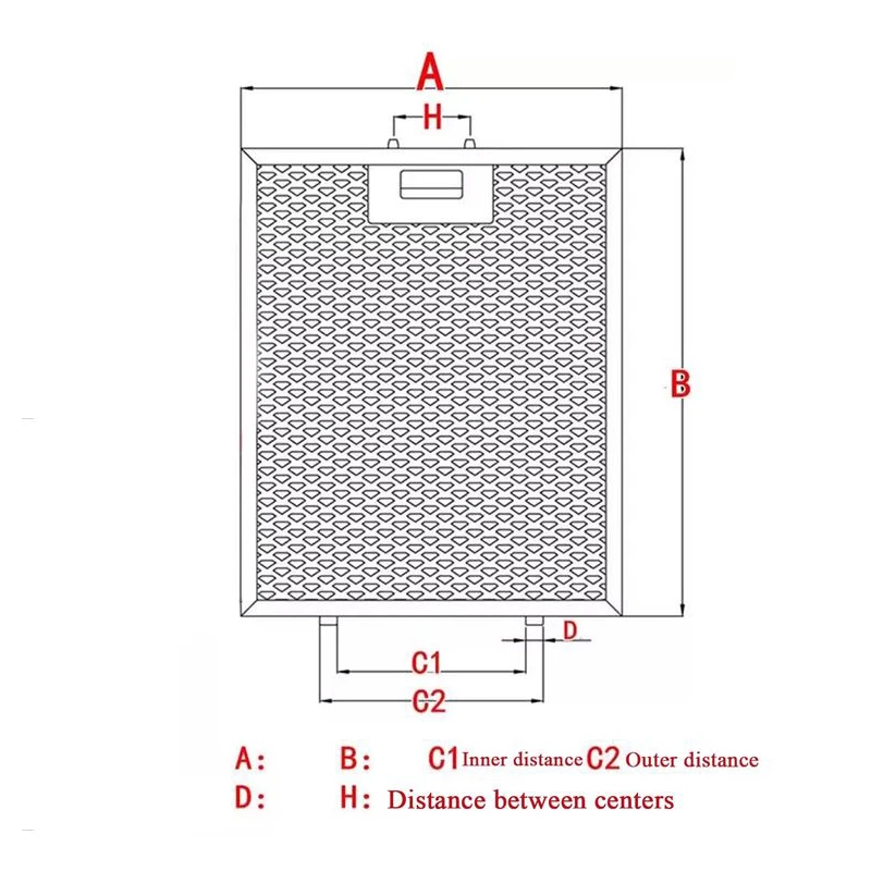 198X281 range hood filter Exhaust metal dust Cooker Hood Mesh Filter Metal Grease 275X350 378X305 199X790 | Инструменты
