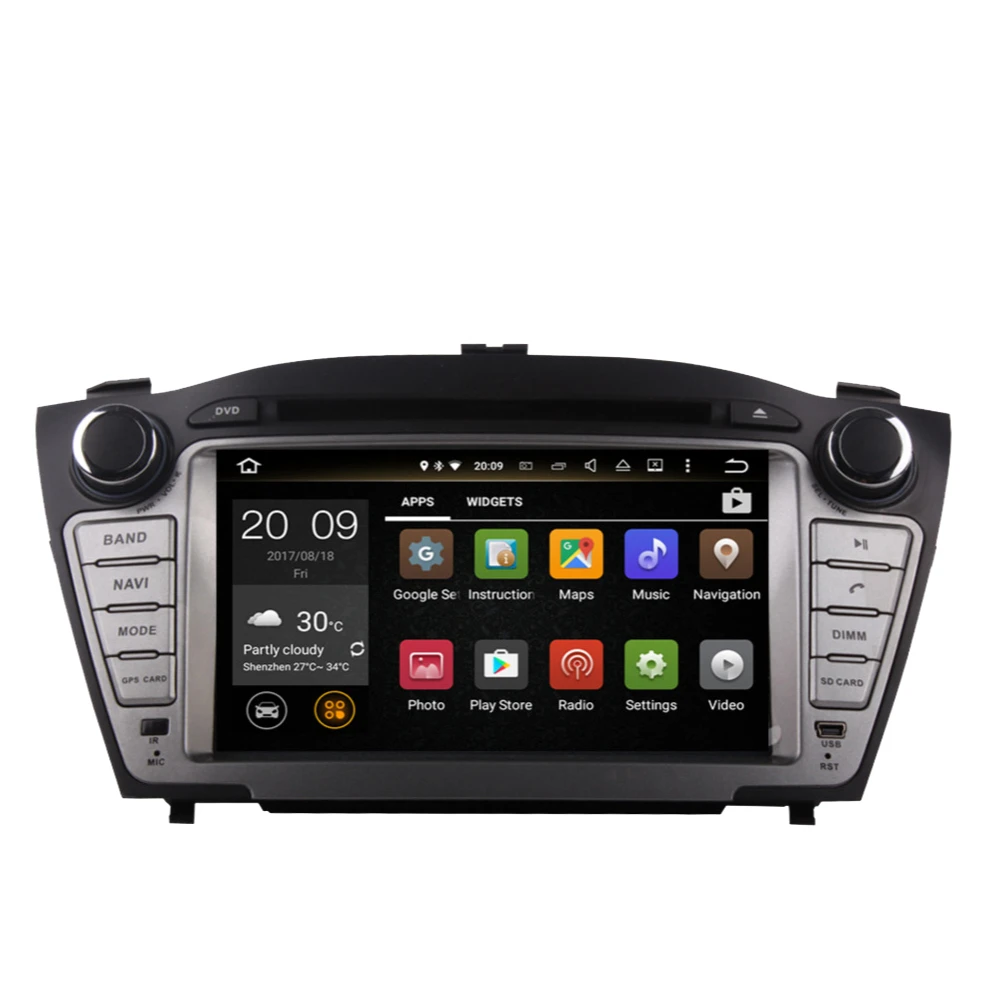 Автомобильный мультимедийный DVD-плеер Android 10 0 для Hyundai IX35 Tucson 2009-2014 GPS-навигация
