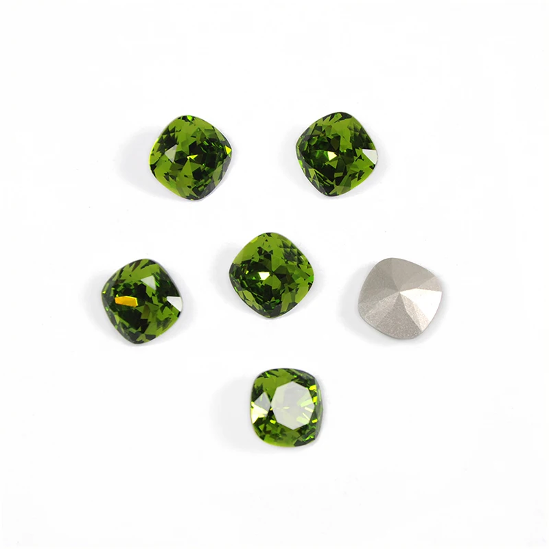 YANRUO 4470 все размеры Olivine огранка подушки стразы с кристаллами пришивные камни для