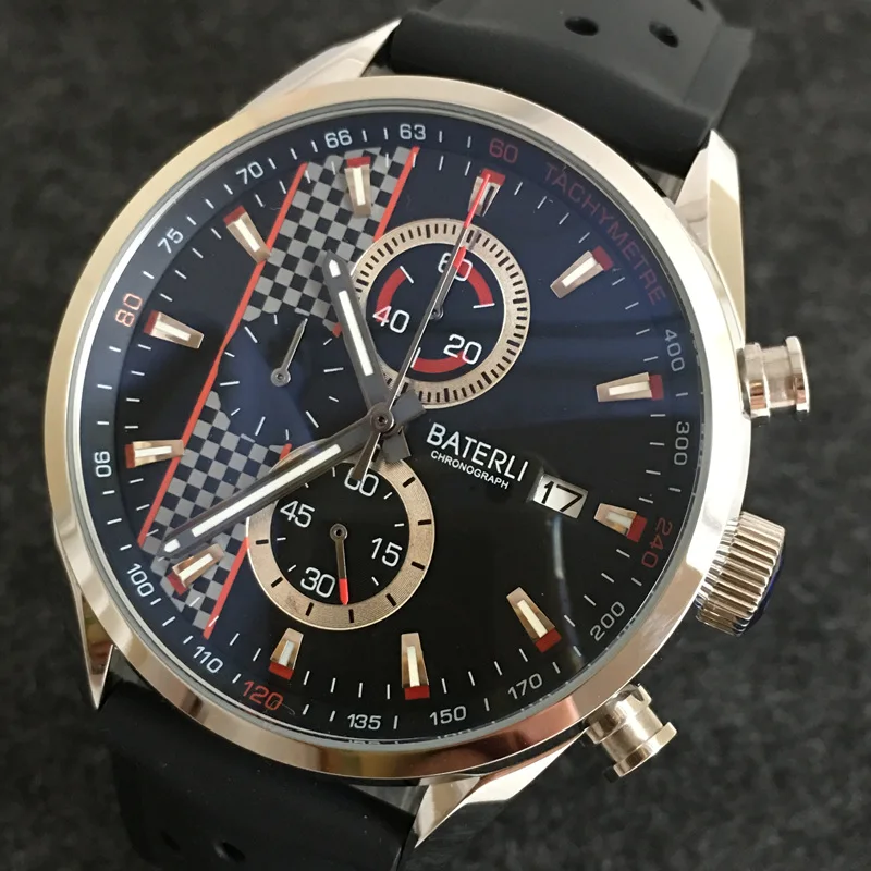 Мужские кварцевые часы с хронографом из нержавеющей стали | Наручные