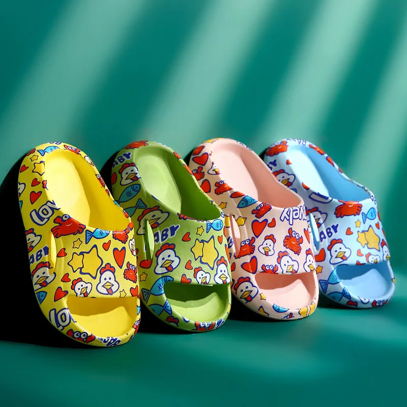 

Children'S Slippers Summer Cute Girls Shoes Baby Non-Slip Cartoon Indoor Home Cartoon Thick-Soled Sandals And Slippers