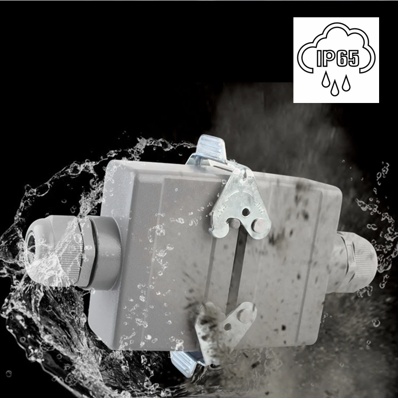 Прямоугольный сверхмощный соединитель стыкового типа 6 10 16 24 32 контакта