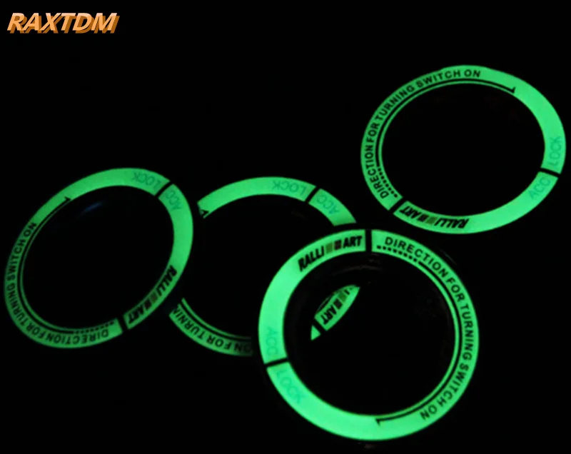 Светящийся ночной светящийся автомобильный переключатель зажигания кольцо для