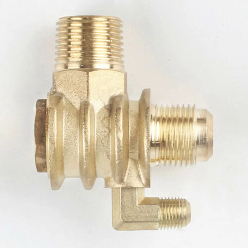 

1Pcs 3 Port Check Valve Brass Internal/Male Thread Return Valve/Check Valve Connector Tool For Air Compressor Solenoid Valve