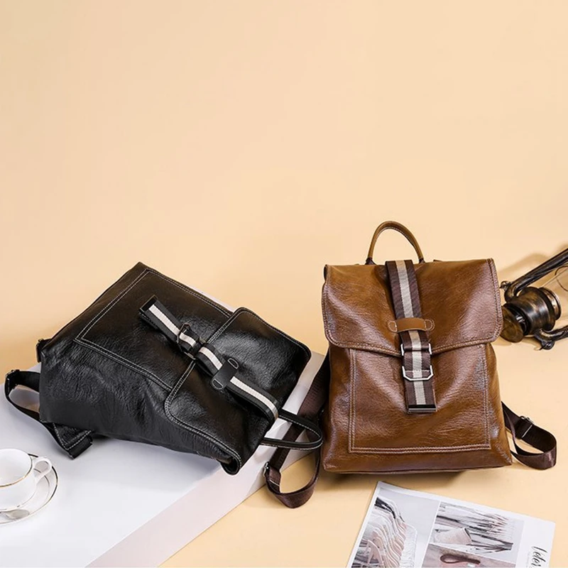 

NEW-Fashion Multi-Function Ladies Backpack Vintage Large-Capacity Backpack Backpacks
