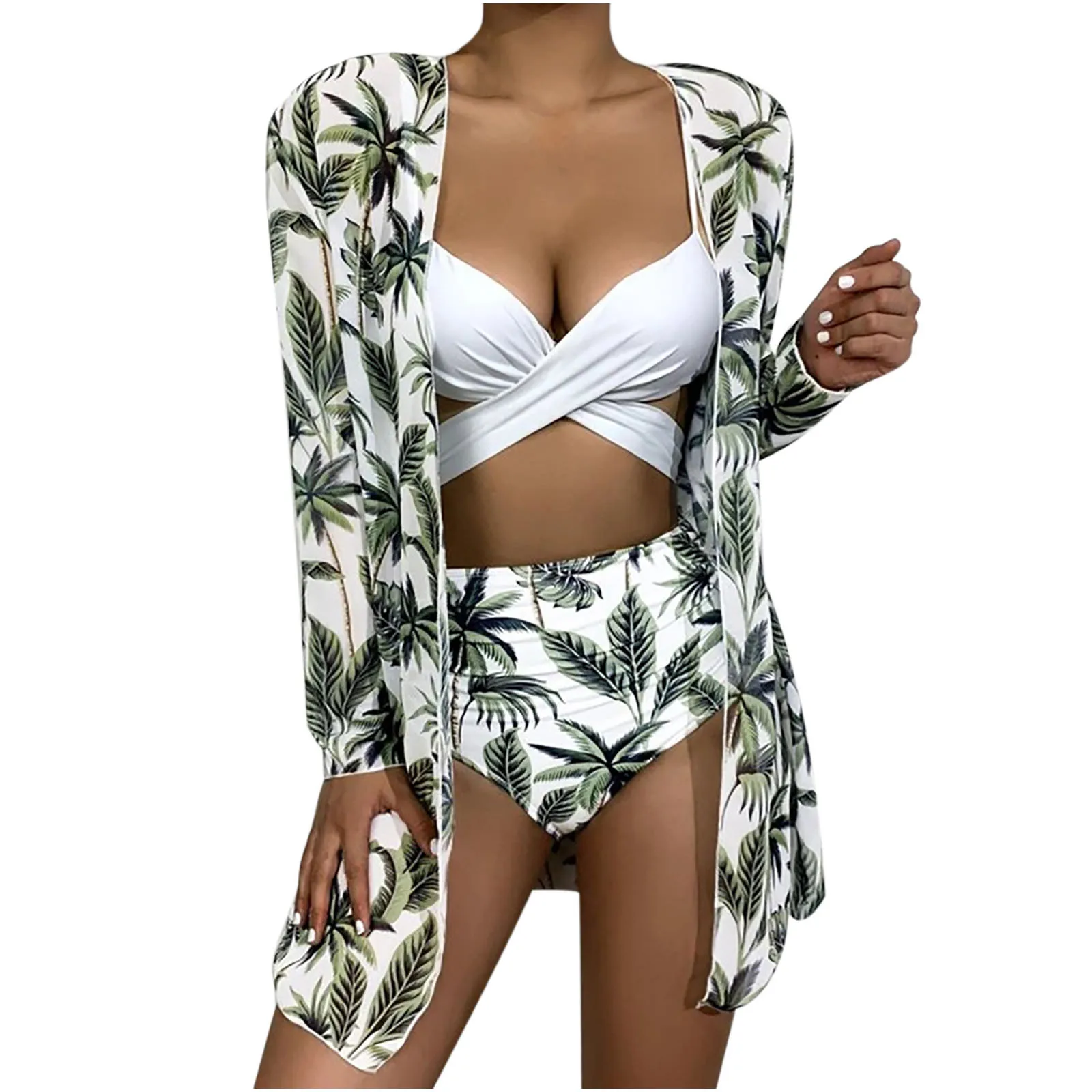 

biquinis feminino Fashion Printed Sexy Bikini Push-Up Padded Swimwear Swimsuit Beachwear Set women's swimwear 2021