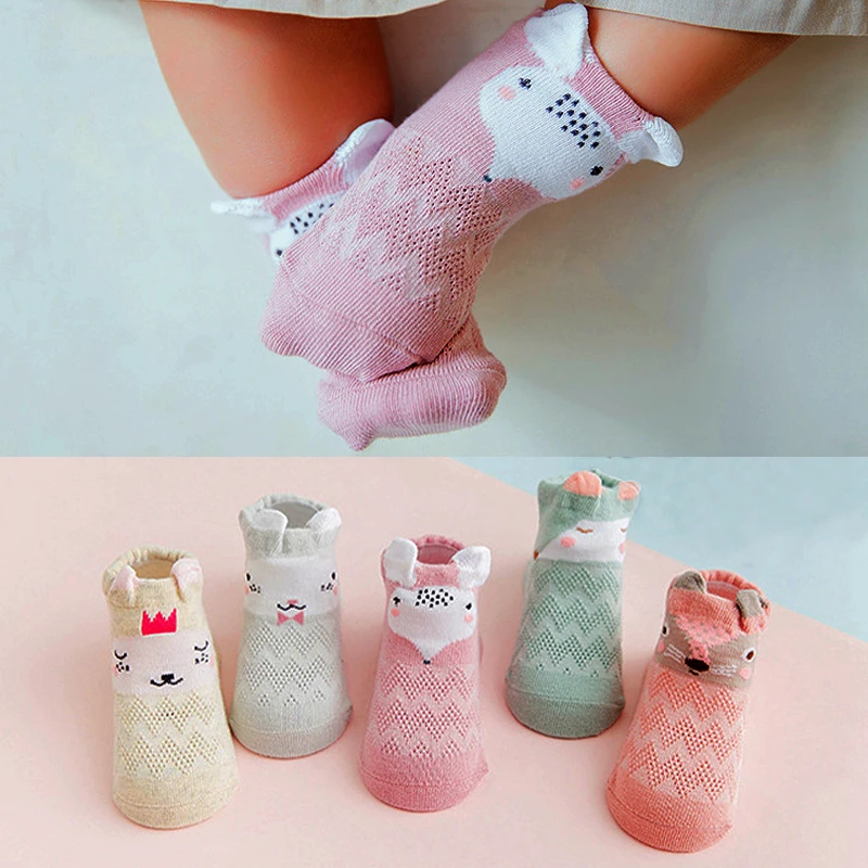 5 Pairs/Lot 0-3Y baby boy girl socks newborn boys girls set spring summer 2020 cartoon cute infant sock for kids sokken | Детская одежда