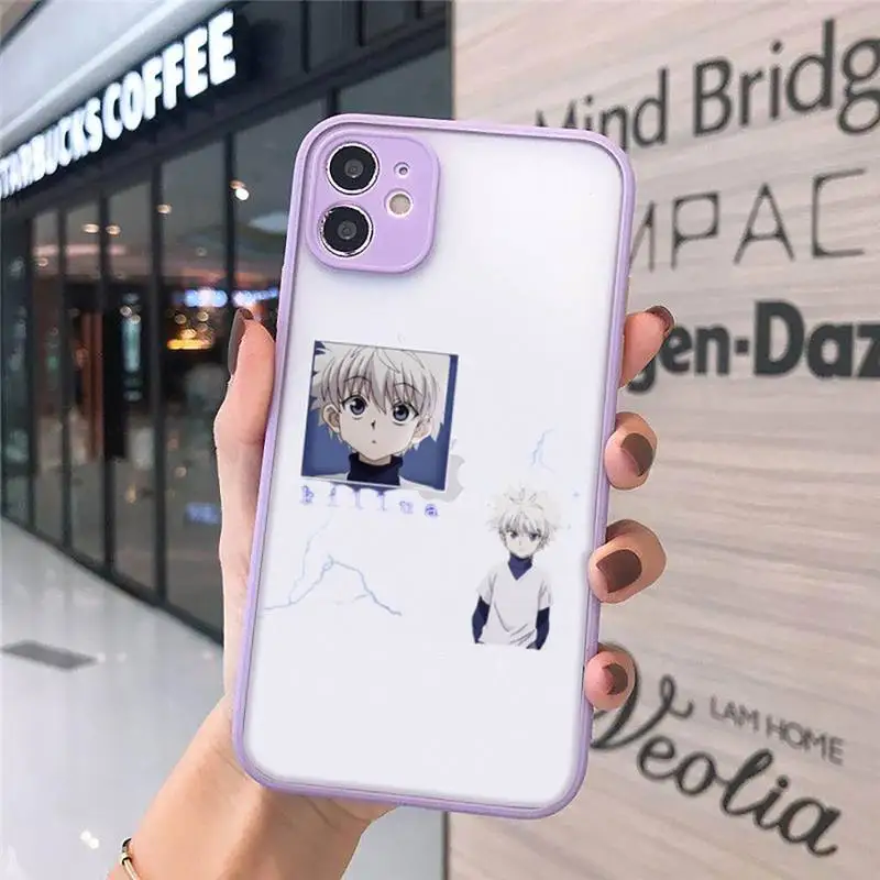 

Hunter x Hunter anime JAPAN Phone Cases matte transparent For purple iPhone 7 8 x xs xr 11 12 pro plus max mini Clear Funda