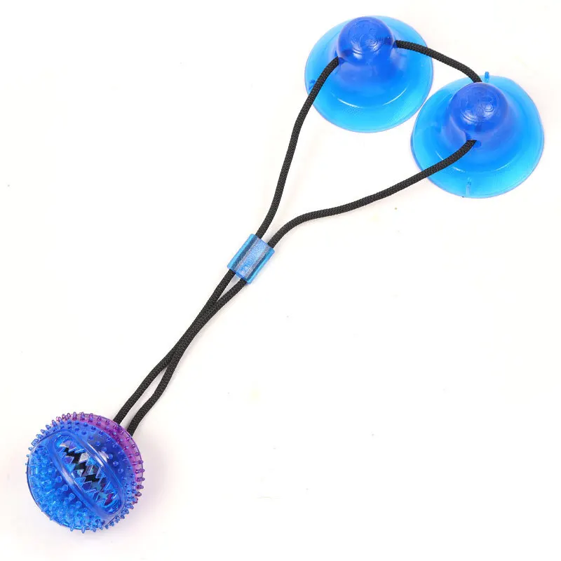 

Super absorbent dog double suction cup leak proof eating ball play toy ball chew molar suction cup dog toy