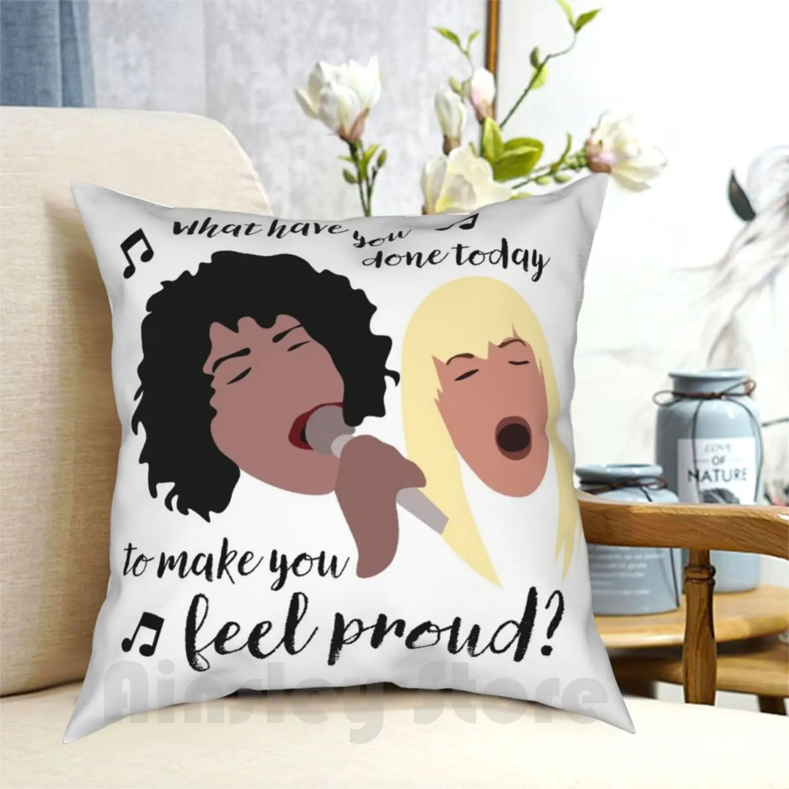 

" What Have You Done Today  " : Stevie And Heather Small Pillow Case Printed Home Soft DIY Pillow cover Such Fun Miranda