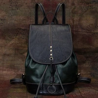 retro backpack female cowhide backpacks for women travel bag 2021 new lady college bags girls genuine leather bagpack