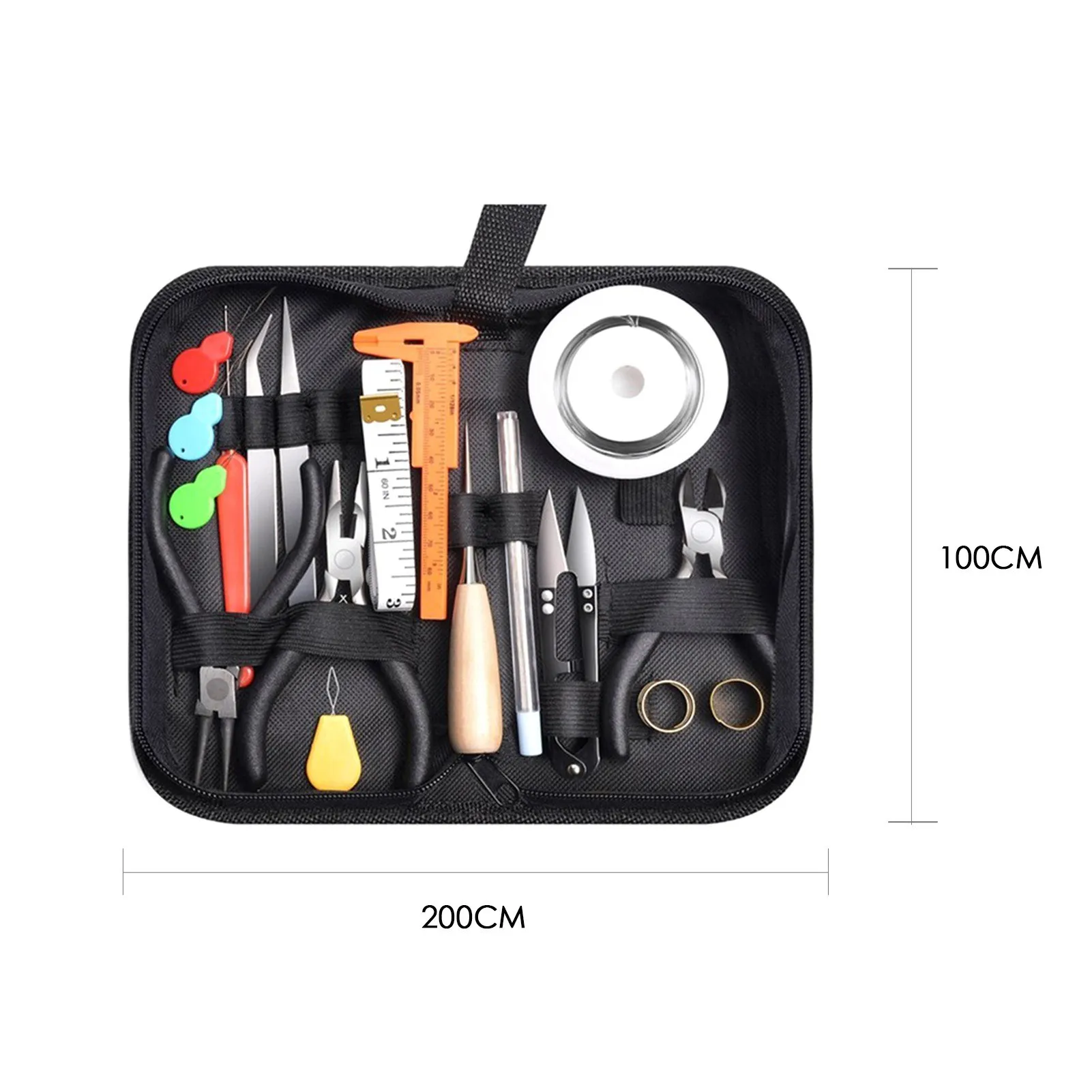

31pcs Portable Hardware Tool Set Kit with Storage Box Handmade Pliers DIY J-ewelry Making Tools for Handicraft Workmanship