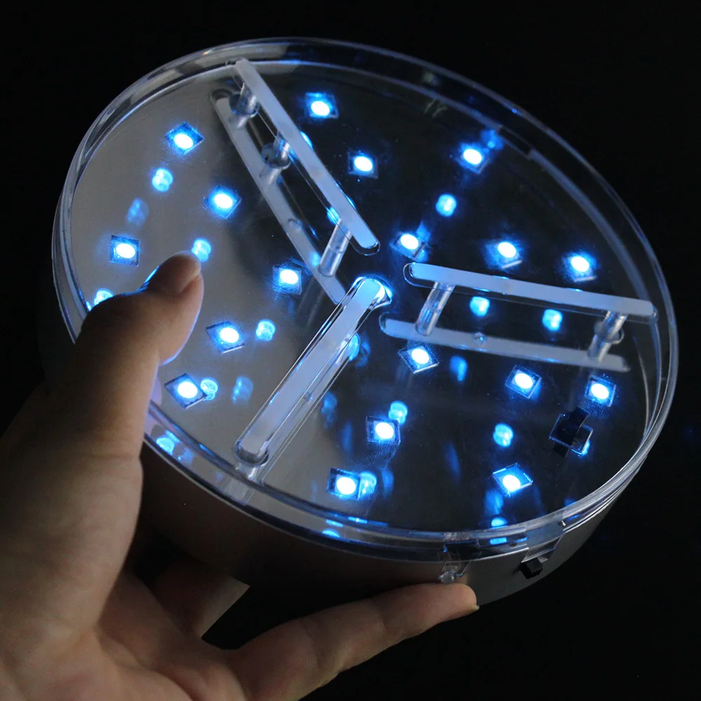 Круглая светодиодсветильник подсветка для кальяна 6 дюймов вазы разноцветная RGB