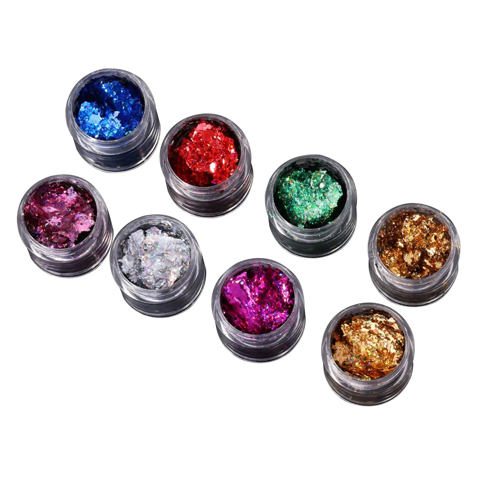 

8 шт Для женщин продолжительный Блестящий макияж 8 цветов для дизайна ногтей с блестками для вечерние