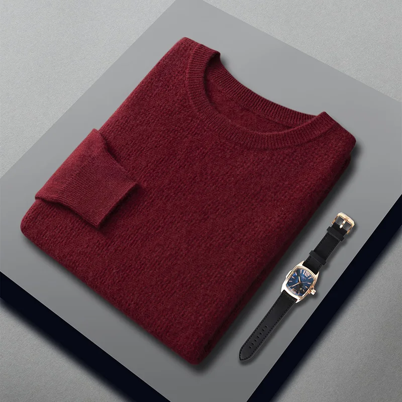 

Zocept New Winter Thick Cashmere Sweater Men Warm Fashion Round Neck Long Sleeve Pullover Top Basic Casual Pull Jumper Hot Sale