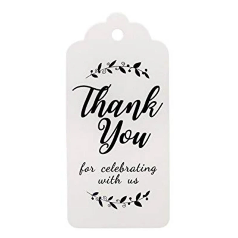 

Kraft Paper Tags 100 Pcs Thank You Tags for Wedding Guest Baby Shower Supplies