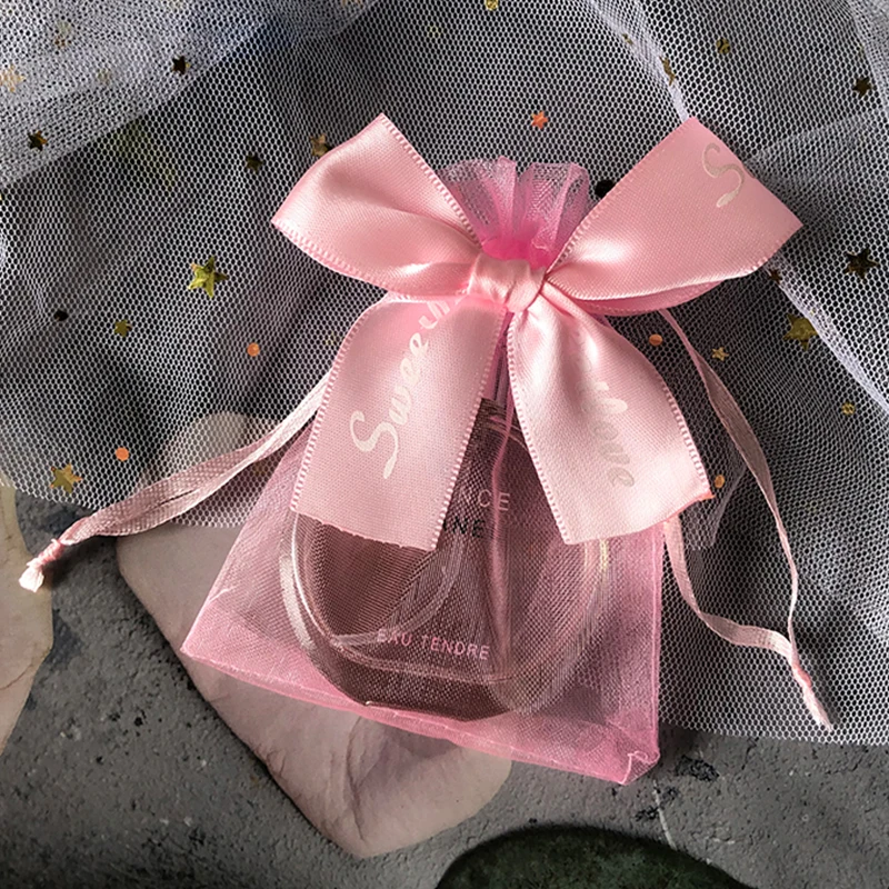 100 шт. оптовая продажа разноцветные Аппликаторы из органзы на шнурке для упаковки