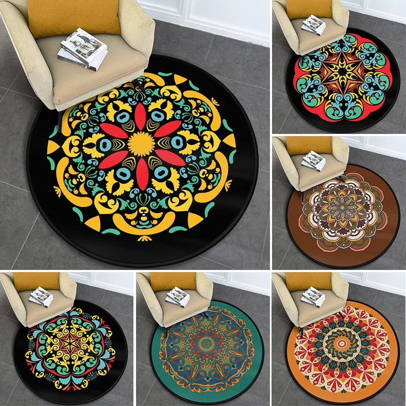 Круглый коврик в персидском стиле для спальни украшения дома молитва йоги дивана