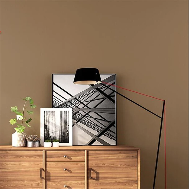 Коричневые обои wellyu коричневые темно современные минималистичные нетканые для