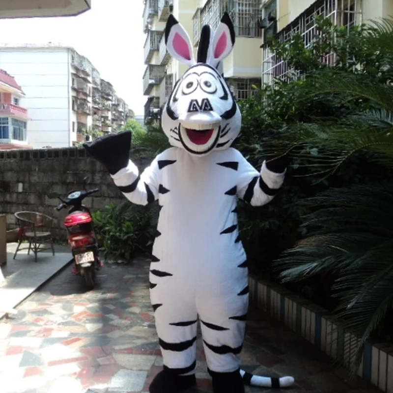 Костюм талисман Зебра костюм для косплея вечеринки игры наряды одежда карнавала