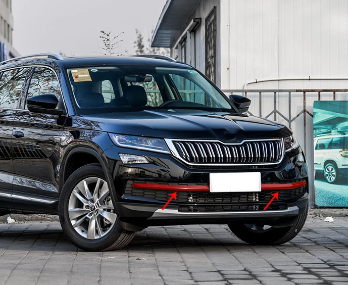 2 шт. abs для SKODA KODIAQ 2017 2018 передняя решетка декоративная яркая отделка|abs|grill trimskoda