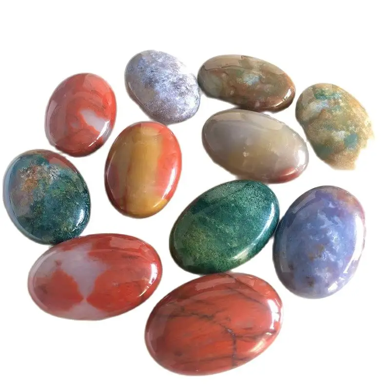 

1 Pcs Hot Sale 100% Natural Agate Crystal Hand Palm Stone Reiki Healing Madagascar Gemstone Tumble Stone As Gift