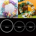 6080100150 см круглые воздушные шары, арки, гирлянда, подставка, держатель, ободок, декор для детского дня рождения, вечеринки, Шариковая рамка