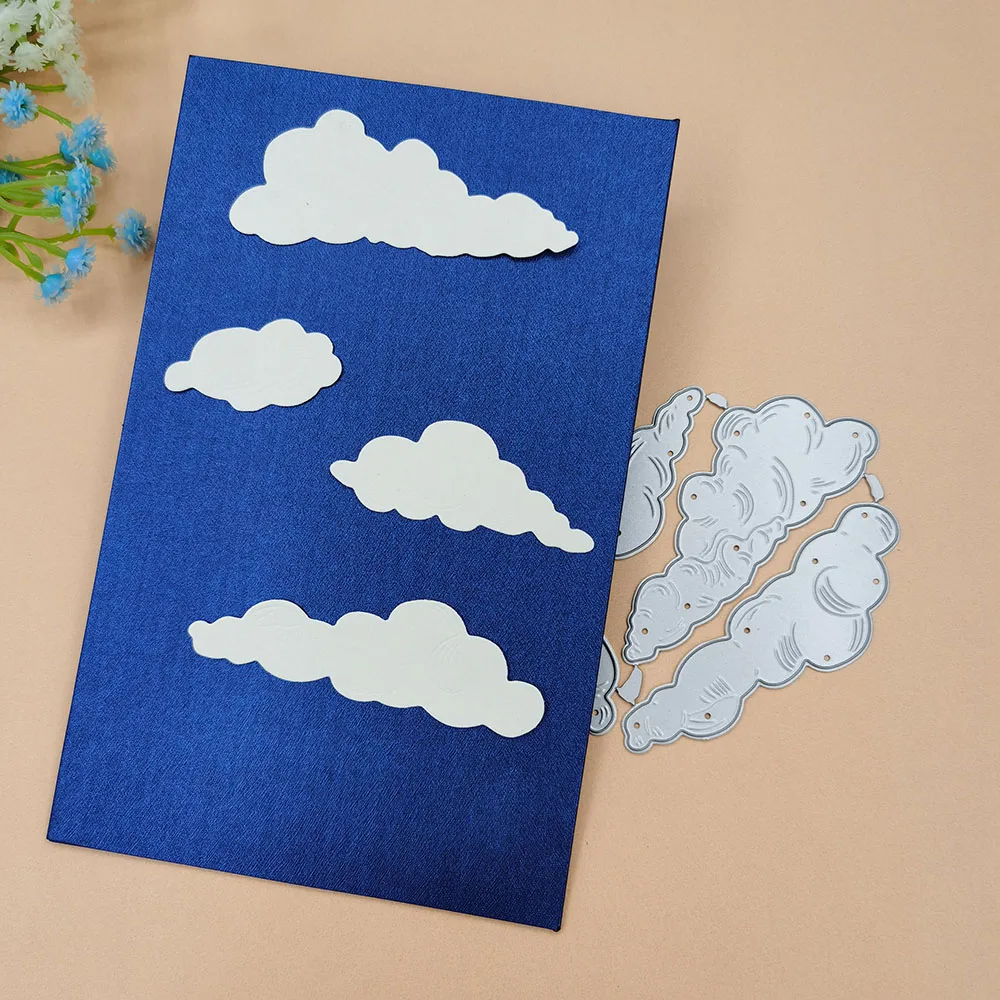 

4PCs/Set Cloud Metal Cutting Dies For DIY Crafts Paper Cutter Steel Mold For Scrapbooking Album Card Making Decor Clear Stamps