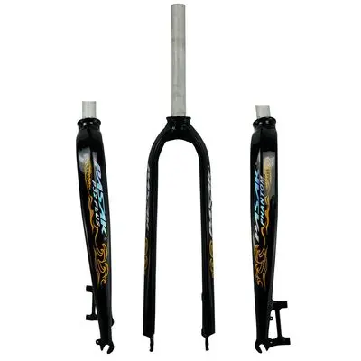 glossy black orange Жесткая вилка PASAK для велосипеда 2" 27,5" 2" из алюминиевого сплава, для горного велосипеда, для шоссейного велосипеда, вилочный погрузчик, жесткая модель P32, дисковый тормоз, универсальный - Цвет: glossy black orange