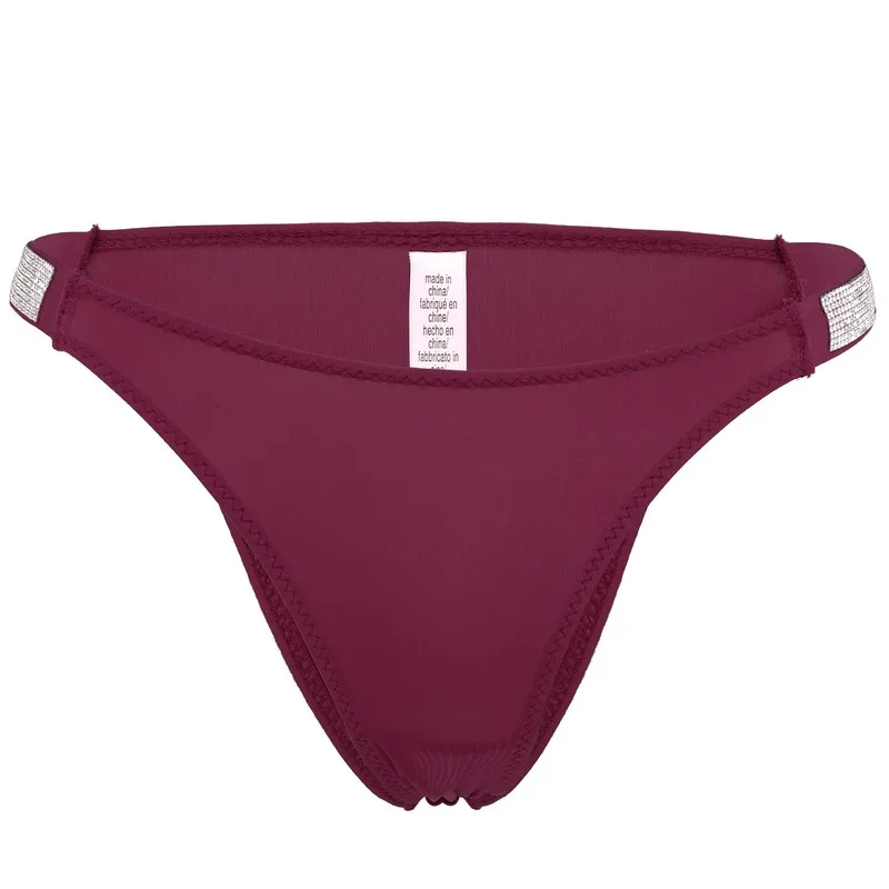 Женские сексуальные трусики стринги со надписью Стразами Пояс стразами Мода с