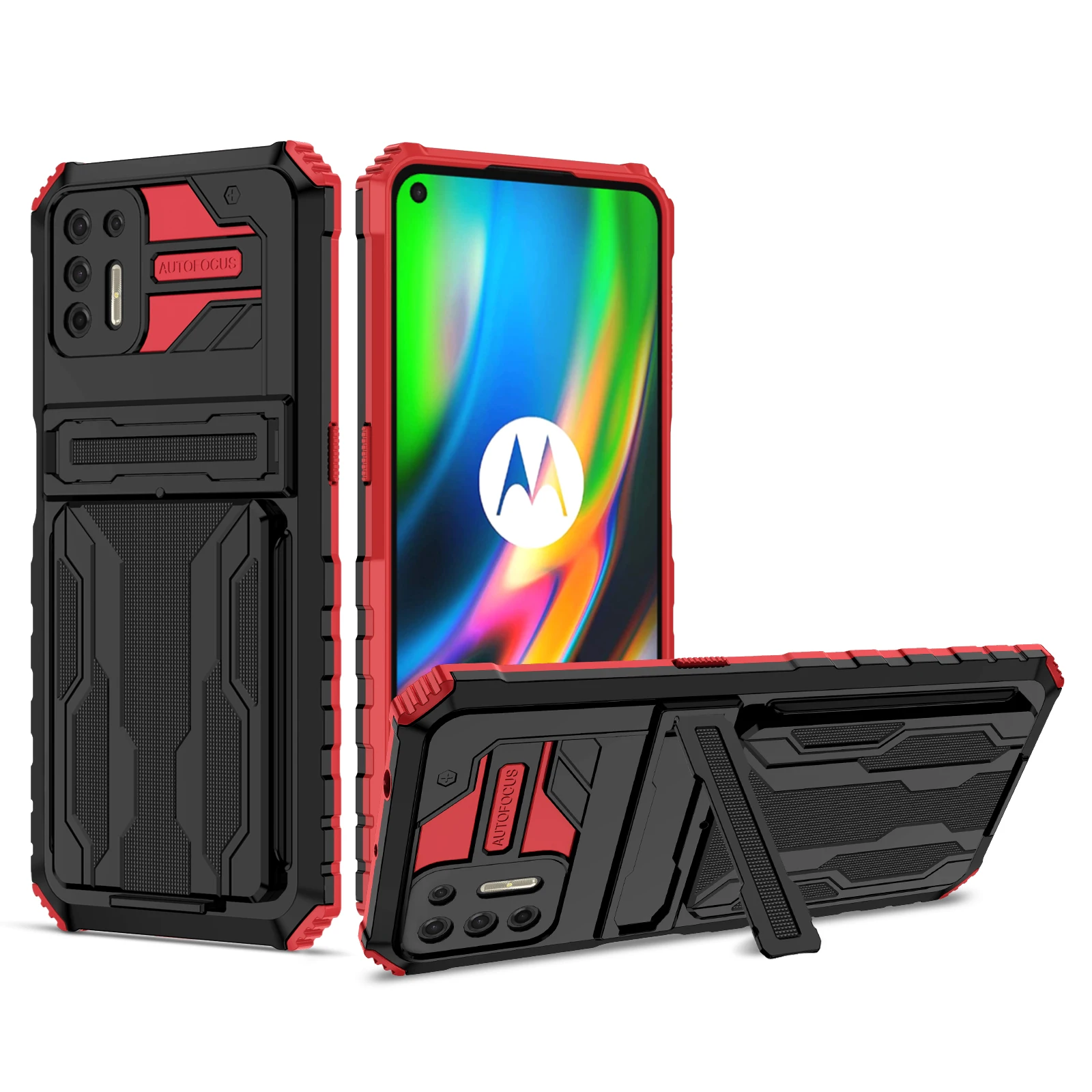 

Shockproof Card Package Kickstand Back Protection Phone Case For Motorola Moto G10 G9 G G30 G20 Power Plus Stylus 5G 2021 Cover