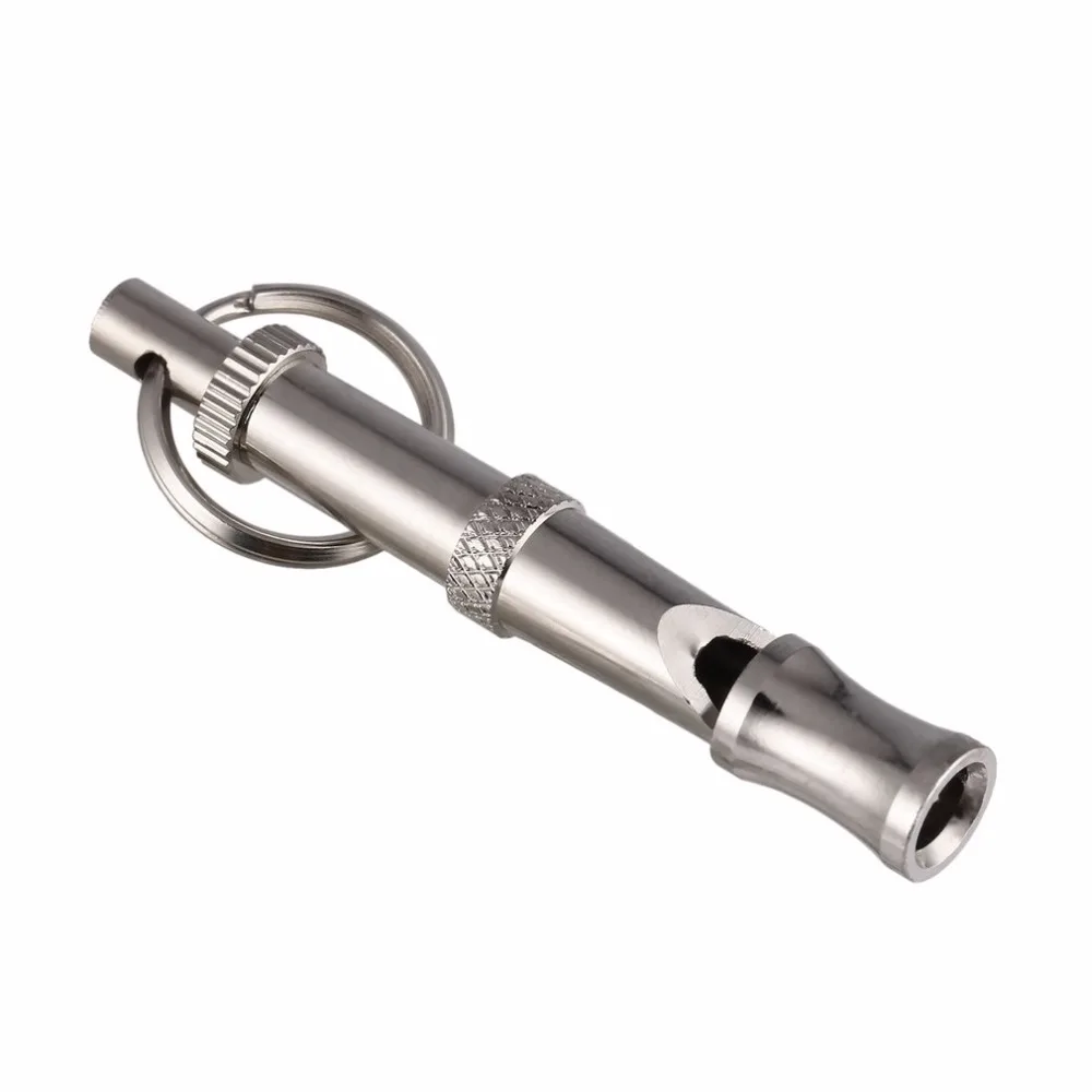 Регулируемый sonic ультра звук послушания свисток для обучения собак с брелок