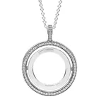 Оригинальное ожерелье с подвеской с логотипом и скользящей застежкой для браслета Pandora из стерлингового серебра 925 пробы с бусинами DIY