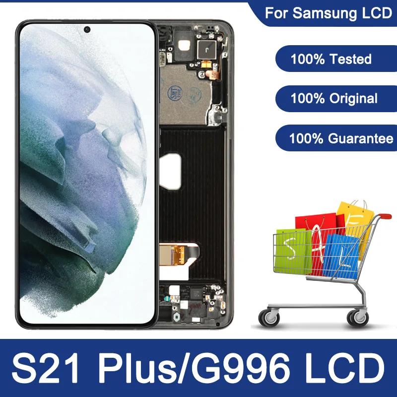 

2023New 100% оригинальный 6,7 ''ЖК-дисплей для Samsung Galaxy S21 Plus G996 G996B G996F G996B/DS дисплей с сенсорным экраном дигитайзер