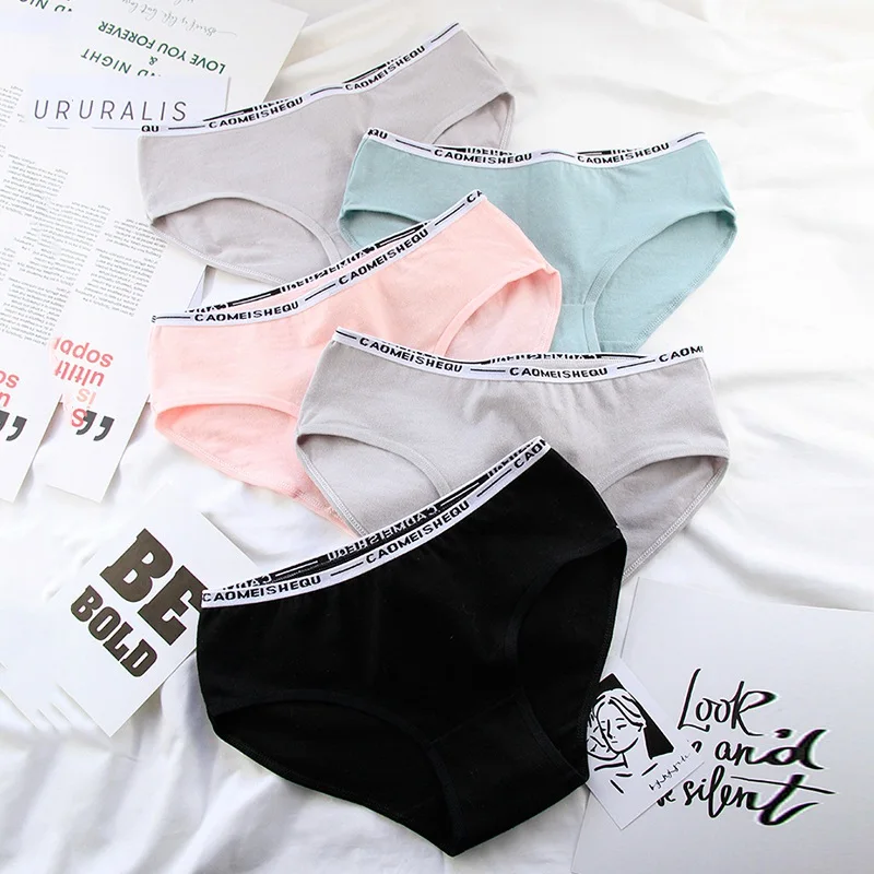 От 8 до 14 лет трусы с буквенным принтом для девочек хлопковые подростков дышащее