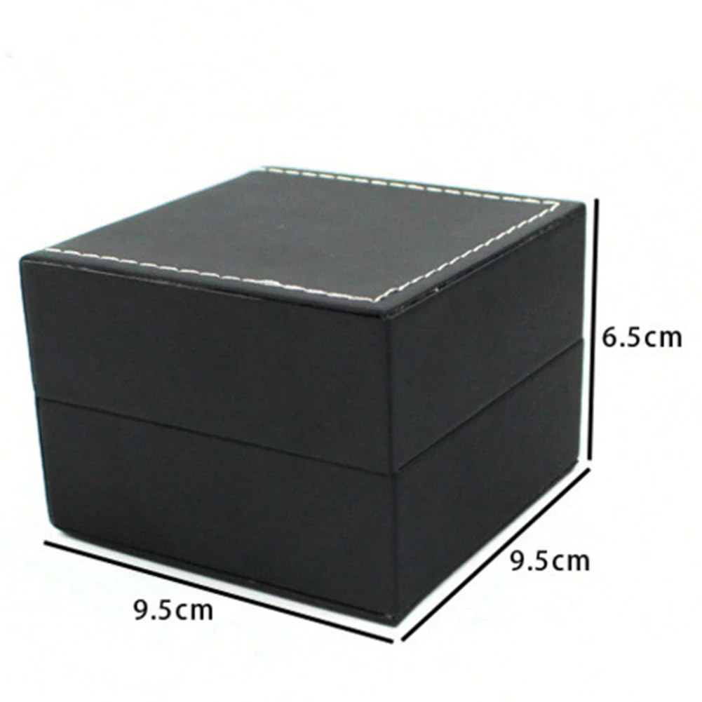 

Watch Storage Box Dustproof Faux Leather Jewelry Display Case Organizer Gift Watch Display Holder Cases Black Jewelry Gift Boxes