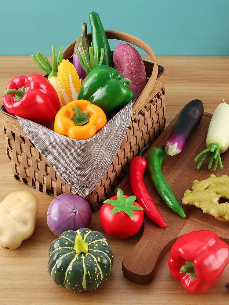 

Plastic Simulation Vegetable Model Fruit Ornaments Fruit and Vegetable Decoration Gifts For KIDS