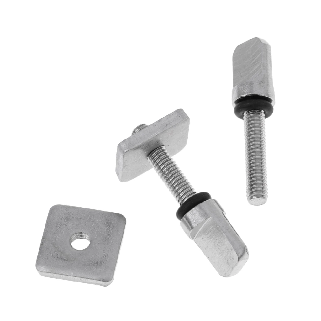 

2 Sets 316 Stainless Steel Surfboard Fin Screw And Channel Plate Replacement Kit